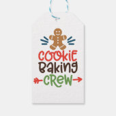 Étiquettes-cadeau Équipe de fabrication de biscuits de Noël (Dos)