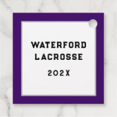 Étiquettes Cadeau Équipe de Lacrosse (Dos)