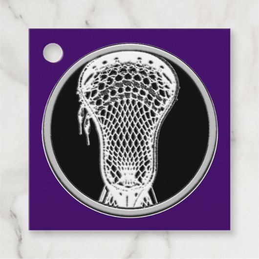 Étiquettes Cadeau Équipe de Lacrosse (Devant)