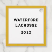 Étiquettes Cadeau Équipe de Lacrosse (Dos)