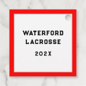 Étiquettes Cadeau Équipe de Lacrosse (Dos)