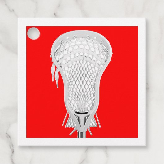 Étiquettes Cadeau Équipe de Lacrosse (Devant)