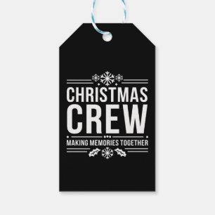Étiquettes-cadeau Équipe de Noël Rassemblement familial Graphique Va
