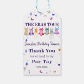 Étiquettes-cadeau Eras fête d'anniversaire papillons Merci (Dos)