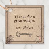 Étiquettes Cadeau Escape Room fête d'anniversaire merci (Devant)