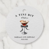 Étiquettes Cadeau Espresso Martini Tini Bit Anniversaire (Dos)