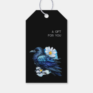 Étiquettes-cadeau Esthétique sombre gothique corbeau