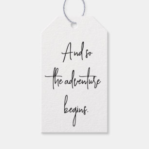Étiquettes-cadeau Et donc l'aventure commence le Centre de Graduatio