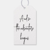 Étiquettes-cadeau Et donc l'aventure commence le Centre de Graduatio (Dos)