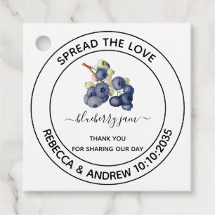 Étiquettes Cadeau Étaler le Mariage de confiture Love Blueberry