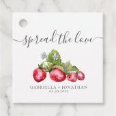 Étiquettes Cadeau Étaler Les Balises Fraise Amour Favoriser (Devant)
