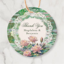 Étang de nénuphars roses floral vintage dentelle m