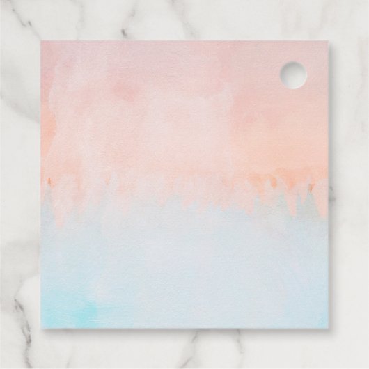 Étiquettes Cadeau Eté Coucher de soleil Merci Favoriser les étiquett (Dos)