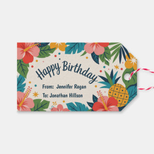 Étiquettes-cadeau Été tropical Été Balises cadeaux