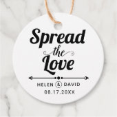 Étiquettes Cadeau Étendre l'amour élégant mariage de typographie (Devant)