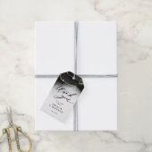 Étiquettes-cadeau Ethereal Mist Ombre Merci d'aquarelle noire (Avec de la ficelle)