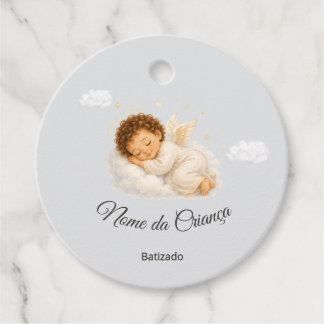 Étiquettes Cadeau Etiqueta para Lembrancinha de Batizado Anjinho 2