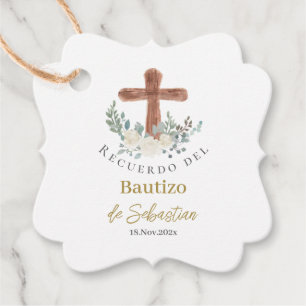 Étiquettes Cadeau Etiqueta para recuerdos de Bautizo
