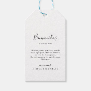 Étiquettes-cadeau Etiquetas de Regalos Bienvenida de Boda Española