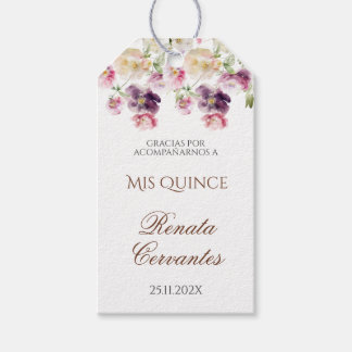 Étiquettes-cadeau Etiquetas Para Regalos Quinceanera Floral