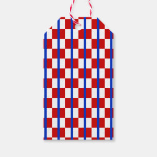 Étiquettes-cadeau Étiquette-cadeau à carreaux patriotiques