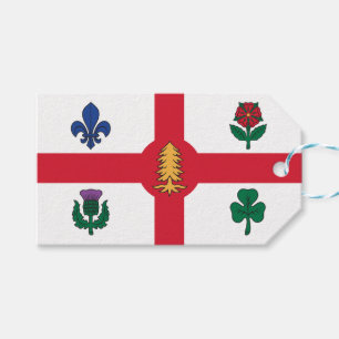 Étiquettes-cadeau Étiquette-cadeau avec drapeau de Montréal, Canada
