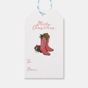 Étiquettes-cadeau Étiquette-cadeau de Noël à la fille de l'Ouest