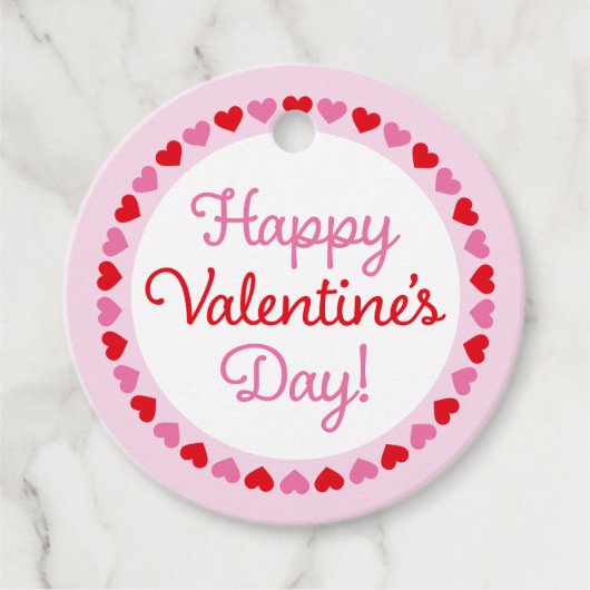 Étiquettes Cadeau Étiquette-cadeau Heureuse Sainte-Valentin de la fr (Devant)