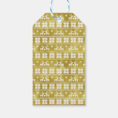 Étiquettes-cadeau Étiquette-cadeau Motif Gold Foil Reindeer et Snowf (Dos)