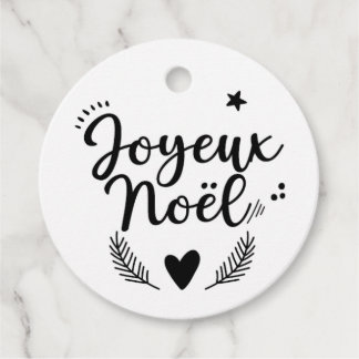 Étiquettes Cadeau Etiquette emballage - Joyeux Noël - N&B