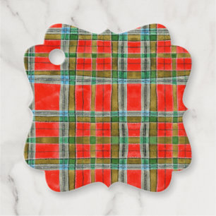 Étiquettes Cadeau ÉTIQUETTES-CADEAUX Fancy MAC BAIN TARTAN