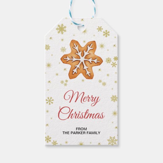 Étiquettes-cadeau Étiquettes-cadeaux pour biscuits | Faveur de fête (Devant)