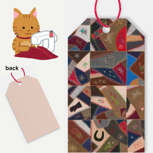 Étiquettes-cadeau Étiquettes-cadeaux pour courtepointe vintage en pa