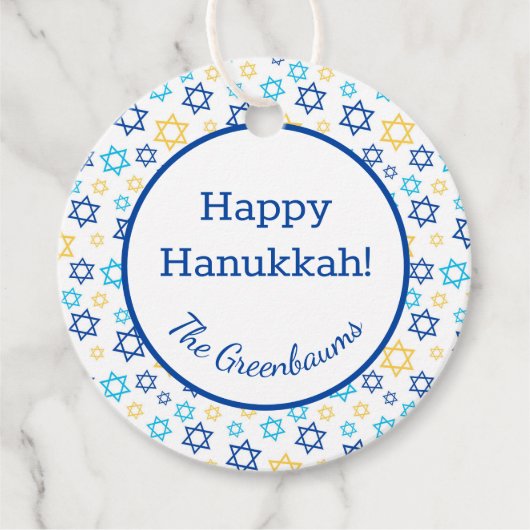 Étiquettes Cadeau Étoile de David (Devant)