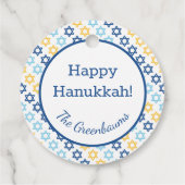 Étiquettes Cadeau Étoile de David Classic (Dos)