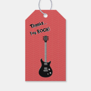 Étiquettes-cadeau Étoile rock guitare