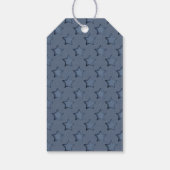 Étiquettes-cadeau étoiles bleues (Dos)