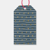 Étiquettes-cadeau Etoiles Bleues Bleues Or (Dos)