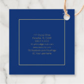 Étiquettes Cadeau Étoiles célestes mystiques Lune Phase Marine Blue (Dos)