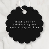 Étiquettes Cadeau Étoiles Ciel Noir Mariage Merci (Dos)