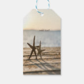 Étiquettes-cadeau Étoiles de mer Plage de sable  (Dos)