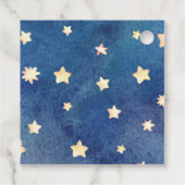 Étiquettes Cadeau Étoiles Eléphant couchant mou Baby Boy Merci (Dos)