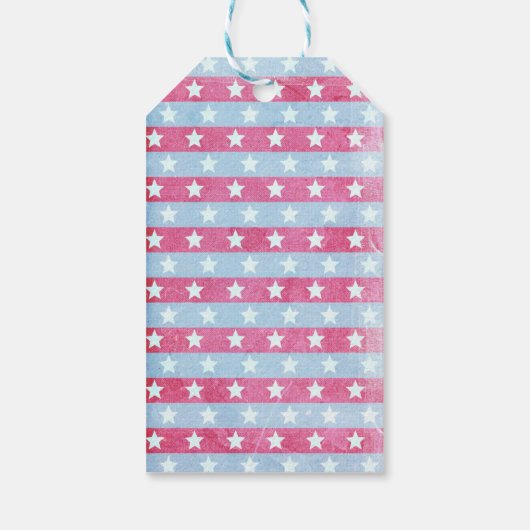 Étiquettes-cadeau Étoiles et rayures Drapeau américain Patriotique (Dos)