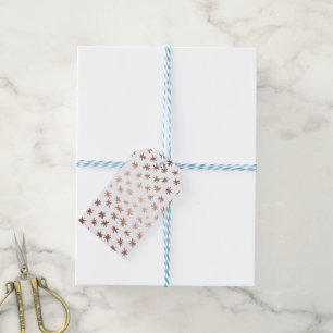 Étiquettes-cadeau Étoiles métalliques - cuivre