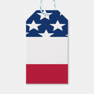 Étiquettes-cadeau Étoiles Rouges Blanches Bleues Patriotiques