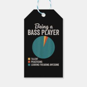 Étiquettes-cadeau Être un musicien bassiste drôle joueur de basse