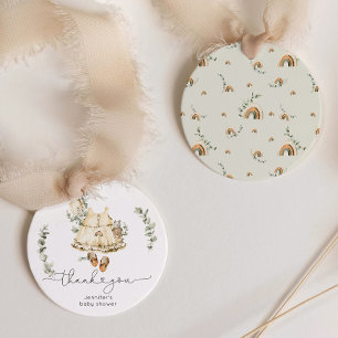 Étiquettes Cadeau Eucalyptus boho pépinière vêtements bébé fille dou