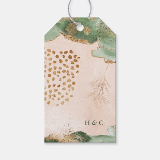 Étiquettes-cadeau Eucalyptus botanique Aquarelle Abstraite moderne (Devant)