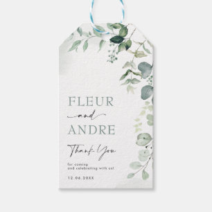 Étiquettes-cadeau Eucalyptus Botanique Classique Verdure Mariage Fav