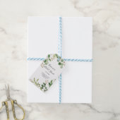 Étiquettes-cadeau Eucalyptus Brown simple Fête des mariées florale (Avec de laficelle)